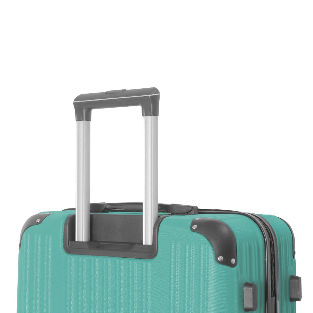 3-Piece Lightweight ABS Hardshell Luggage Set (20", 24", 26") in Fresh Green with Spinner Wheels, TSA Lock, and Adjustable Telescopic Handle - Durable Travel Suitcases
